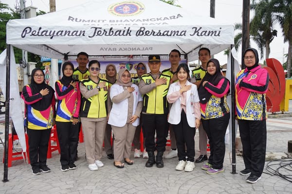 Hadir di Car Free Day, Rumkit Bhayangkara Polda Kalteng Ajak Warga Jaga Pola Hidup Sehat
