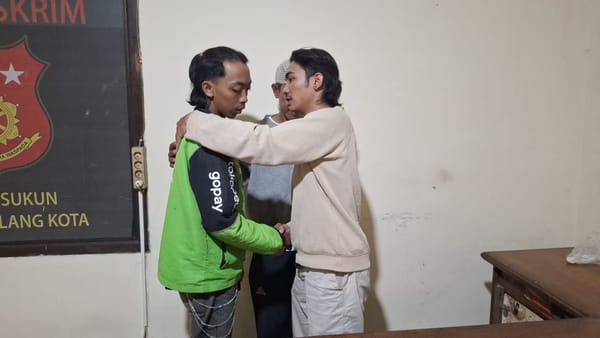 Polsek Sukun Mediasi Jukir dan Ojol yang Berselisih