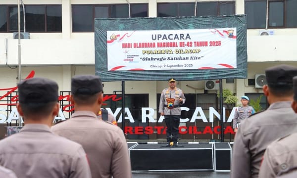 Semarak Haornas, Polresta Cilacap Gelar Peringatan dengan Khidmat