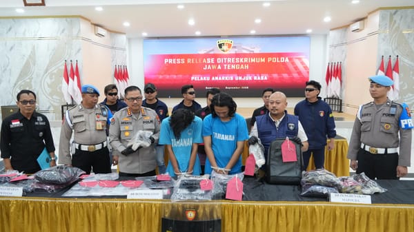 Pelempar Molotov Saat Aksi di Depan Mapolda Jateng Berhasil Diamankan Polisi