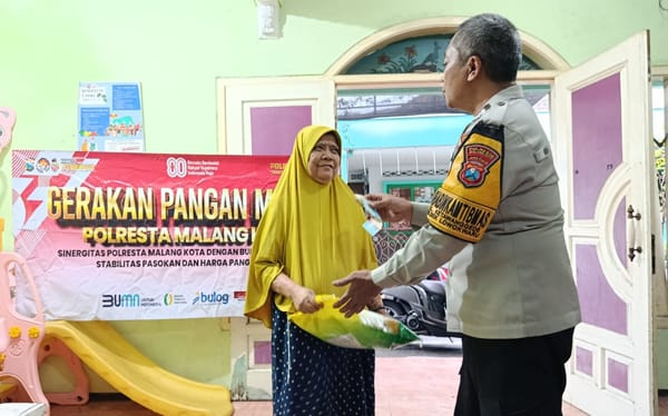 22 Ton Beras Murah Disebar Polresta Malang Kota untuk Warga di Wilayah Polsek