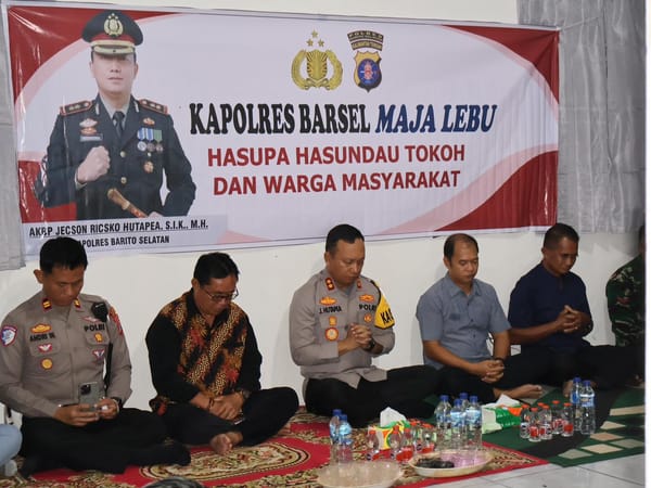Kapolres Barsel Maja Lebu Bersama Warga di Desa Kalahien