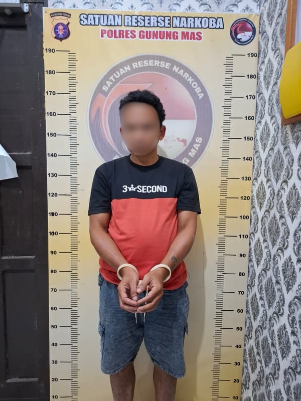 Berantas Jaringan Narkoba, Polres Gumas Bekuk Pengedar dengan Barbuk 9,22 Gram Sabu