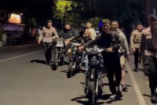 14 Motor Diamankan Polisi Saat Razia Balap Liar di Kedungkandang Kota Malang
