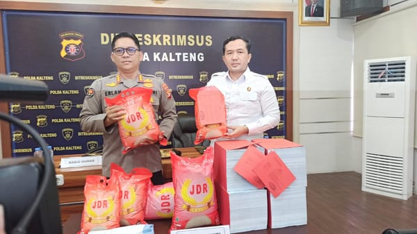 Pria di Palangka Raya Diamankan Polda Kalteng, Diduga Jual Beras Premium Tidak Sesuai Standar