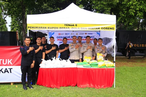 Gerakan Pangan Murah Polri Mudahkan Ojol Lewat Layanan Drive-Thru