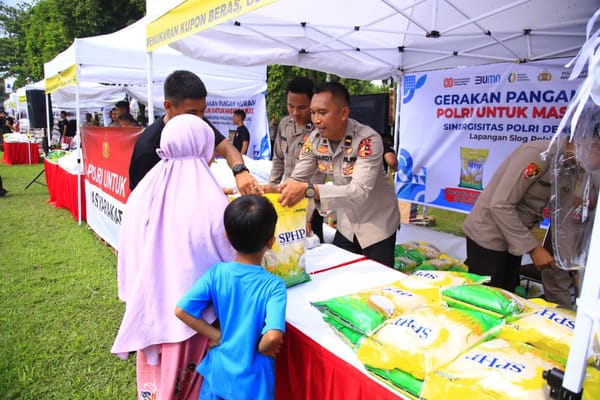 Laris Manis, Sembako di Gerakan Pangan Murah Polri Diborong Warga