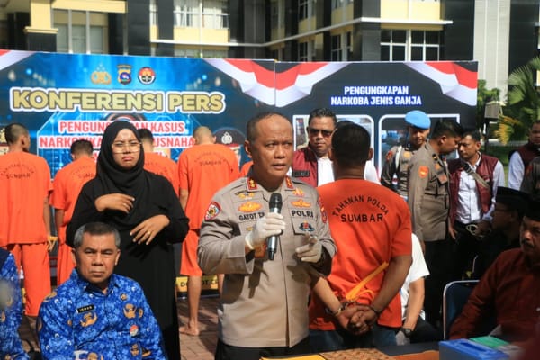 Polisi Bongkar 37 Kasus Narkoba, Sita 50 Kg Sabu dan 49 Kg Ganja di Sumbar