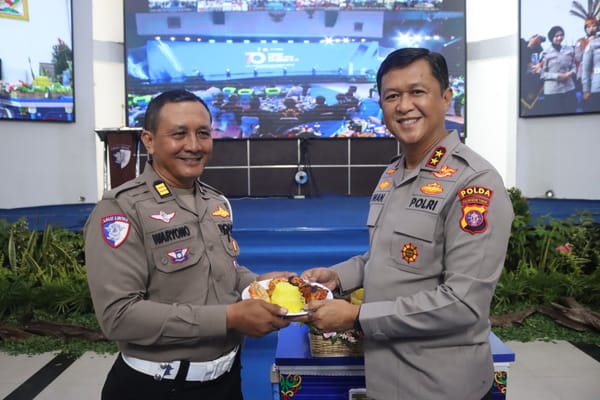 Polda Kalteng Rayakan Hari Lalu Lintas Bhayangkara ke-70 dengan Syukuran