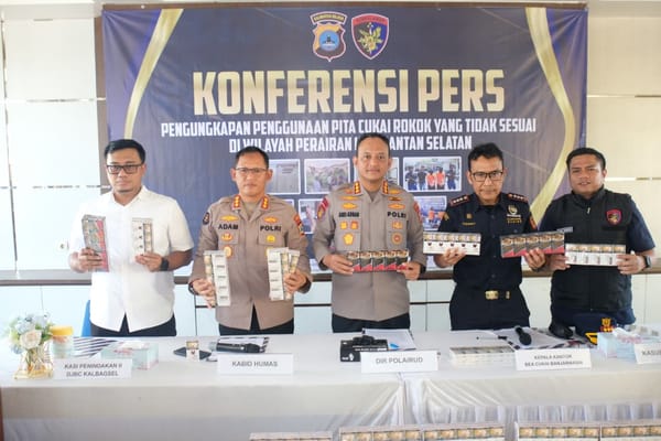 Penjualan Rokok Ilegal di Kalsel Terungkap, Tiga Tersangka Ditangkap
