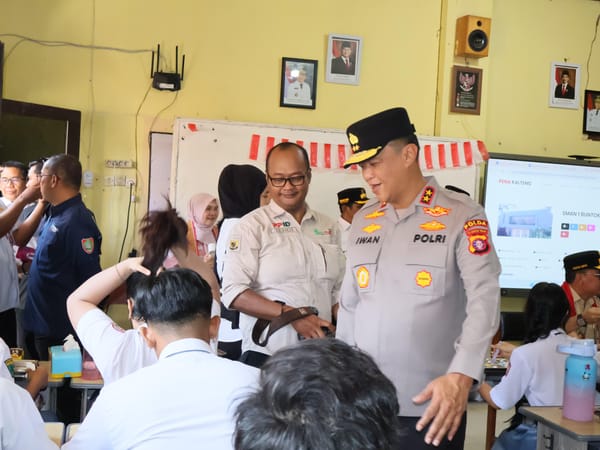 Tinjau Program MBG, Kapolda Kalteng Ajak Gubernur dan Pangdam ke Barsel