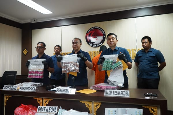 Polda Bali Ungkap Peredaran Obat-Obatan Tak Berijin Bernilai Hampir 2 Miliard Rupiah