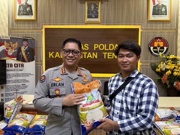 Jalin Silaturahmi, Polda Kalteng Bagikan Sembako untuk Insan Pers
