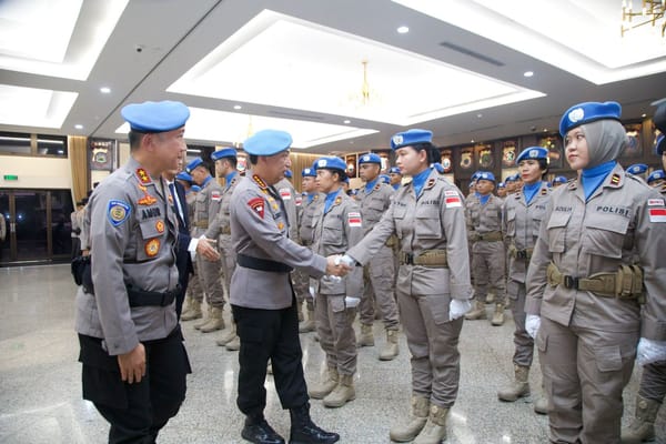Satgas FPU 7 MINUSCA Siap Jalankan Misi Perdamaian, Polri Gelar Upacara Pelepasan