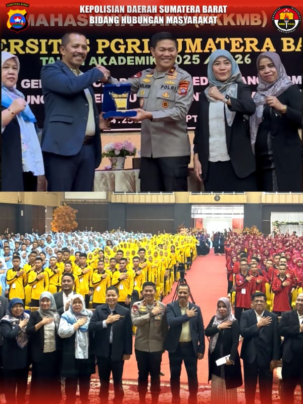 Wakapolda Sumbar Brigjen Pol Solihin Beri Motivasi Mahasiswa Baru Universitas PGRI: "Jadilah Agen Perubahan"