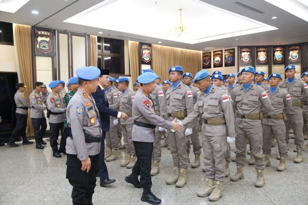 Kapolri Lepas Satgas FPU 7 MINUSCA dalam Misi Perdamaian PBB di Afrika Tengah