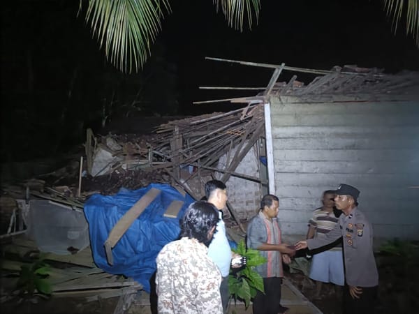Gempa Guncang Tanggamus, Polri Dirikan Posko Bantu Warga Terdampak