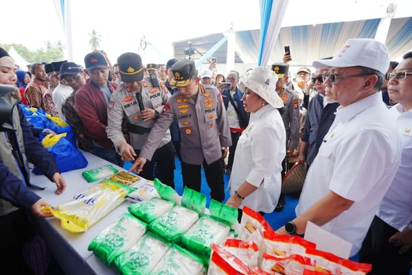 Gerakan Pangan Murah, Polri Salurkan 1.386 Ton Beras SPHP Saat Panen Raya Kuartal III