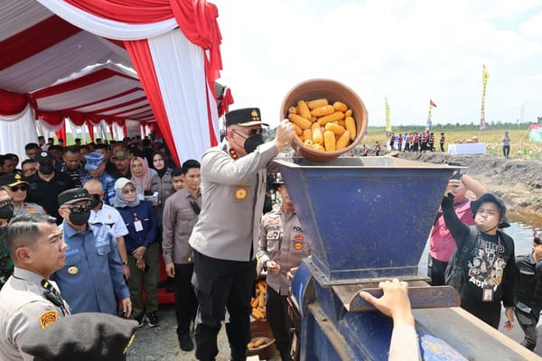 Panen 1.000 Ton Jagung, Polda Kalsel Optimalkan Lahan Gambut Sei Tabuk