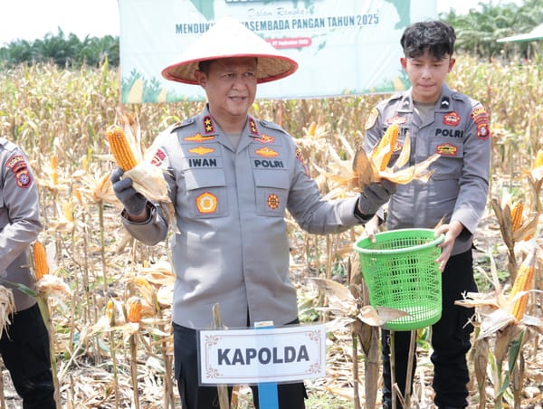 Kapolda Kalteng dan Gubernur Gelar Panen Raya Jagung Kuartal III di Pulang Pisau