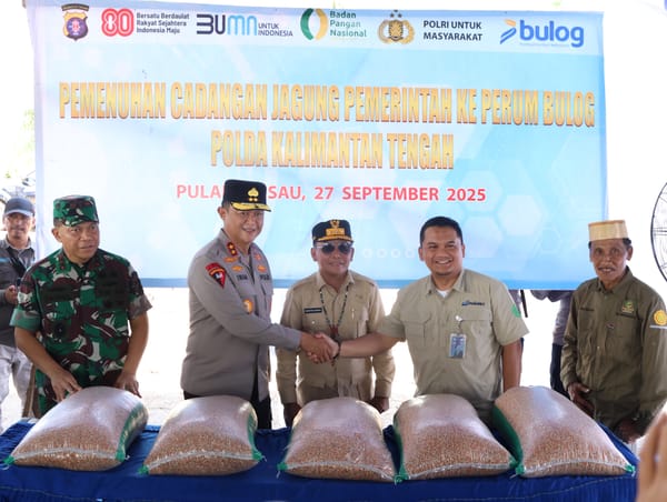 Panen Raya Jagung Kuartal III di Pulang Pisau, Kapolda Kalteng Dorong Pertanian Tangguh dan Mandiri