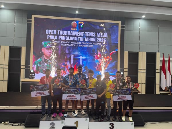 Tim Tenis Meja Polda Kalteng Raih Juara 3 di Turnamen Piala Panglima TNI Cup 2025 Pontianak