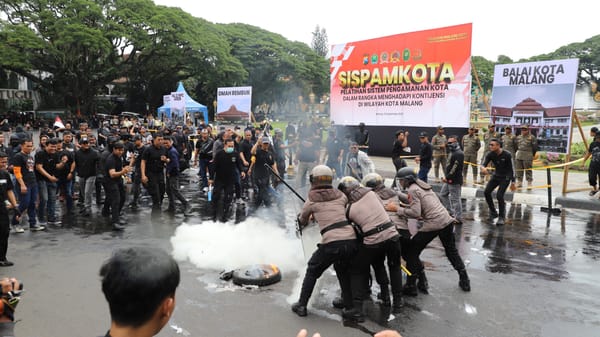 Bersatu Jogo Malang, Polresta Malang Kota Gelar Simulasi Sispamkota