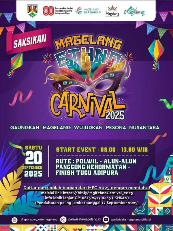 Sempat Tertunda Akibat Demo, Magelang Ethno Carnival 2025 Umumkan Jadwal Terbaru