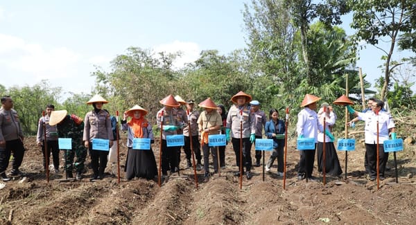 Dukung Ketahanan Pangan, Polresta Malang Kota Garap Lahan Baru Tanam Jagung