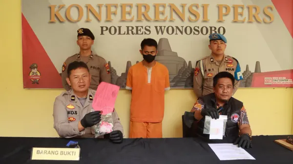 Satresnarkoba Wonosobo Ciduk Residivis Bawa 7 Paket Sabu