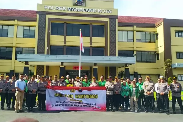 Polres Magelang Kota Gandeng Pengemudi Ojol Jaga Keamanan Lewat Apel Bersama