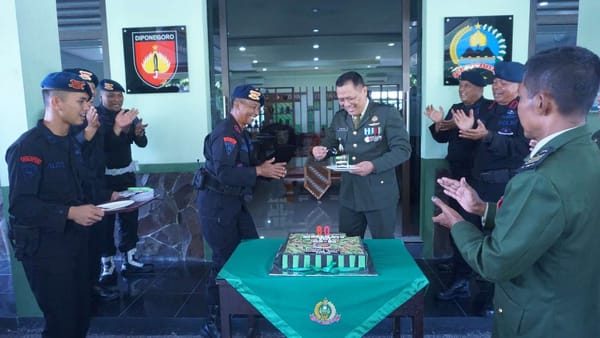 Penuh Sinergi, Danyon C Pelopor Sat Brimob Polda Jateng Ucapkan Selamat HUT ke-80 TNI