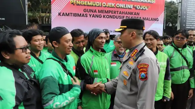 Perkuat Keamanan Ojol, Polresta Malang Kota Kembangkan Aplikasi Pelindung di Jalan