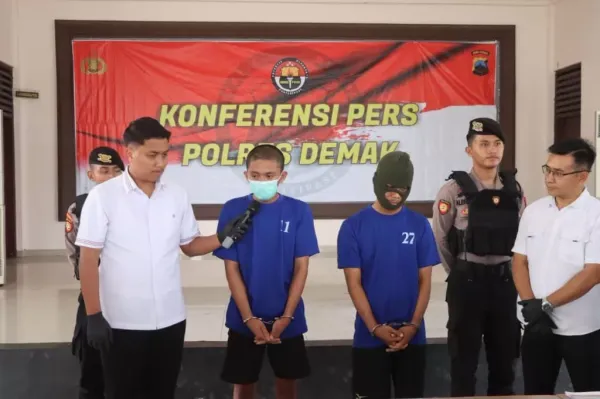 Komplotan Curanmor di Mranggen Dibekuk Polres Demak, Penadah Ikut Diamankan