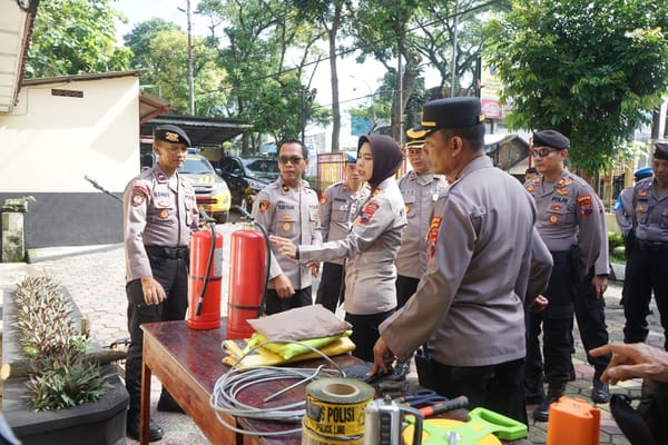 Antisipasi Musim Penghujan 2025, Polres Magelang Kota Tinjau Sarana Penanggulangan Bencana