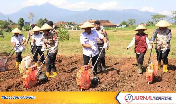 Tanam Jagung Serentak, Kapolres Semarang Dukung Ketahanan Pangan Daerah