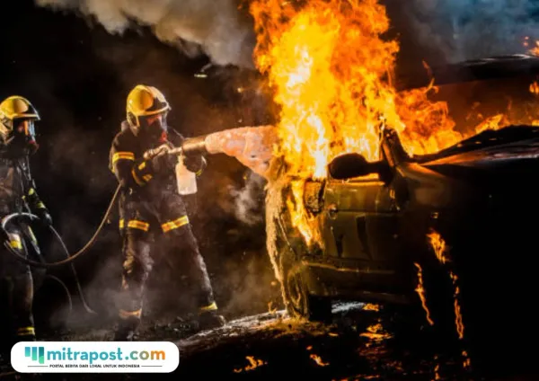 Mobil Avanza Terbakar di Salatiga, Polisi Ungkap Penyebabnya