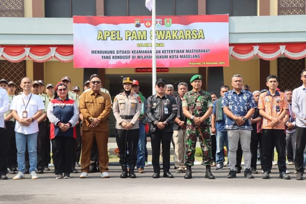 Polres Magelang Kota Gelar Apel Pam Swakarsa Dukung Kamtibmas Kondusif