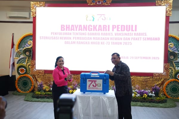 Waketum Bhayangkari Kampanye Rabies 350 Ekor Hewan Ikut Vaksin Di Polres Buleleng