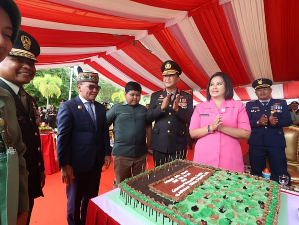 Perkuat Sinergitas TNI-Polri, Kapolda Kalteng Turut Upacara HUT TNI ke-80