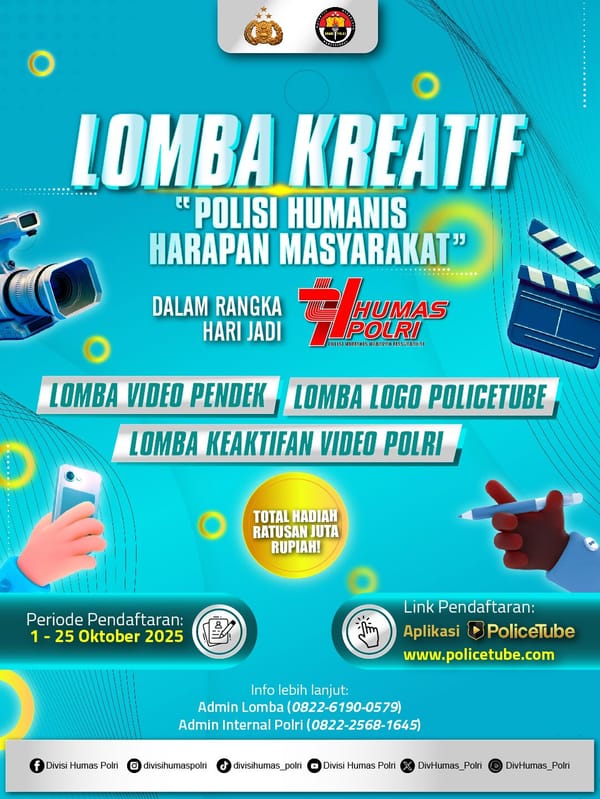 Lomba Kreatif HUT Humas Polri ke-74, Upaya Polda Kalteng Dekatkan Polisi dengan Masyarakat