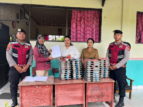 Pastikan Aman, Ditsamapta Polda Kalteng Laksanakan Pengawalan MBG
