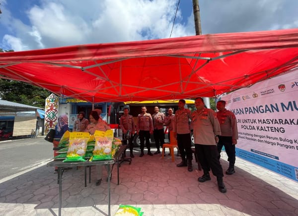 Polda Kalteng dan Polres Jajaran Salurkan 17 Ton Beras Murah Lewat Gerakan Pangan Murah Serentak