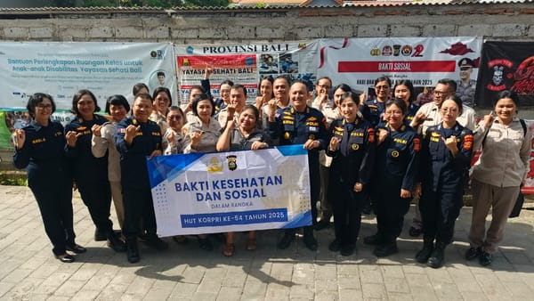 Peringati HUT ke-54, KORPRI Polda Bali Berbagi Kasih di Yayasan Sehati Bali