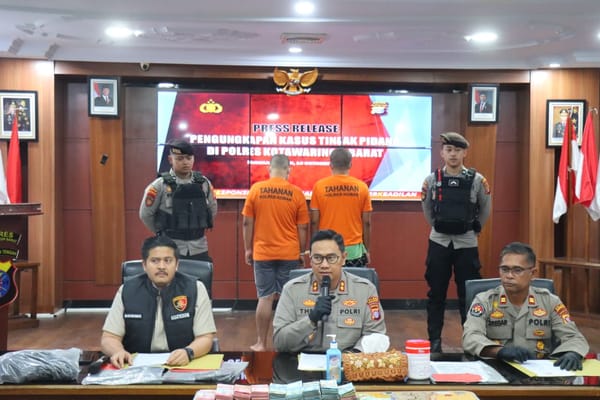 Polres Kobar Tangkap Pelaku Pembobolan Brankas JNT, Uang Puluhan Juta Raib