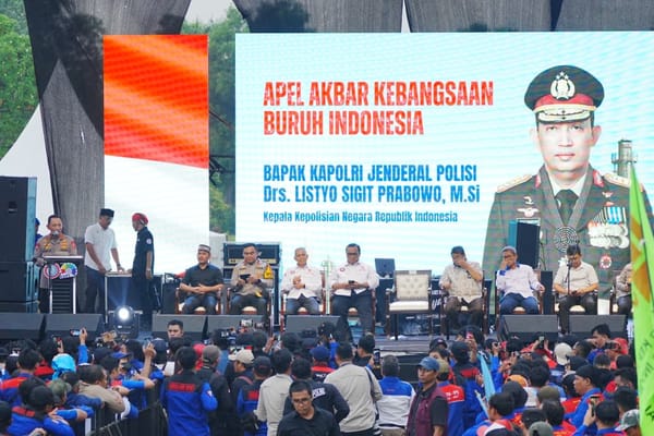 Apel Akbar Kebangsaan Buruh, Kapolri Tekankan Pentingnya Sinergi Buruh dan Pemerintah