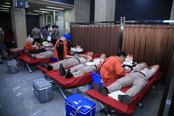 Humas Polri Gelar Donor Darah Sambut Hari Jadi ke-74