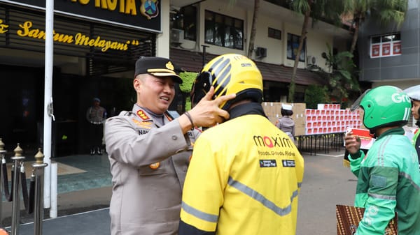 Kapolresta Kombes Nanang Pimpin Apel Kebangsaan, Ratusan Ojol Siap Jaga NKRI
