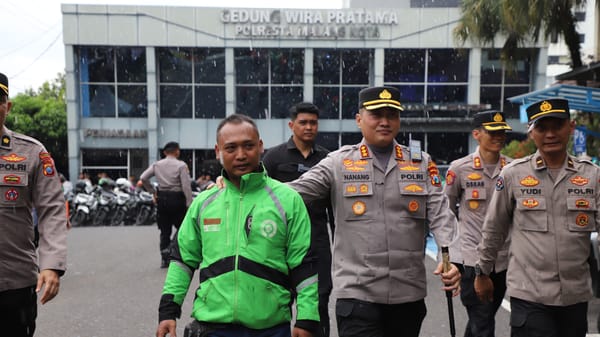 Polresta Malang Kota Perkuat Cooling System Lewat Deklarasi Bersama Pengemudi Ojol