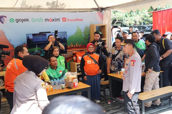 Stadion Gajayana Jadi Saksi Deklarasi Jogo Jatim Kapolri dan Ribuan Driver Ojol